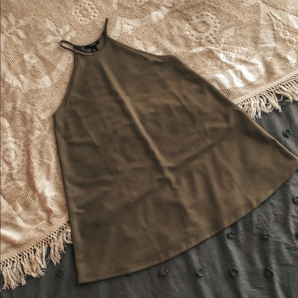 F21 | Sage High Neck Mini Dress